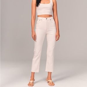 Abercrombie & Fitch Ultra High Rise jeans Cream